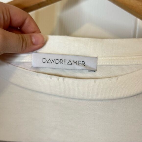 Free People Daydreamer Led Zeppelin Swan Song White Graphic Band Tee Sz L Indie - Picture 6 of 8